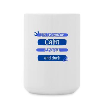 Tri-Polar Calm Crazy and Dark - Large Mug 440 ml - white - Front