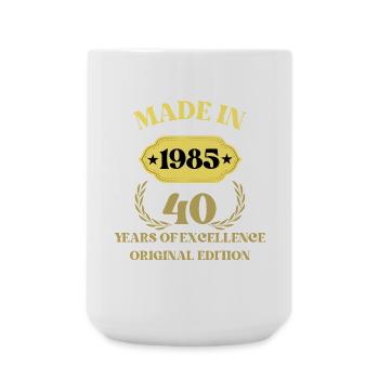 Made in 1985 40th Anniversary - Large Mug 440 ml - white - Front