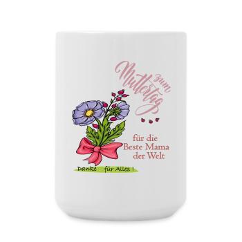La fête des mères, la meilleure maman du monde - Grande tasse 440 ml - blanc - Devant