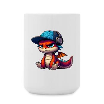 HipHop-Drache - Große Tasse 440 ml - Weiß - Vorne