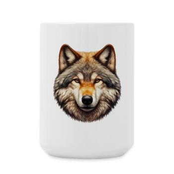 Wolf - Große Tasse 440 ml - Weiß - Vorne