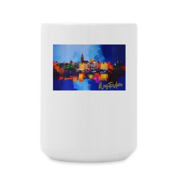 Amsterdam Urban Colorful Reflections - Large Mug 440 ml - white - Front