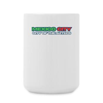 Aztec City Neon Mexiko-Stadt Retro - Große Tasse 440 ml - Weiß - Vorne