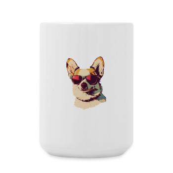 La vie est courte, Faites un coup de chien avec plus de chiens - Grande tasse 440 ml - blanc - Devant