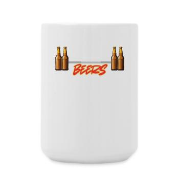 Beers Over Weights Gym-Grafik - Große Tasse 440 ml - Weiß - Vorne
