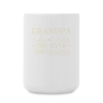 Légende du mythe de grand-père l’homme - Grande tasse 440 ml - blanc - Devant