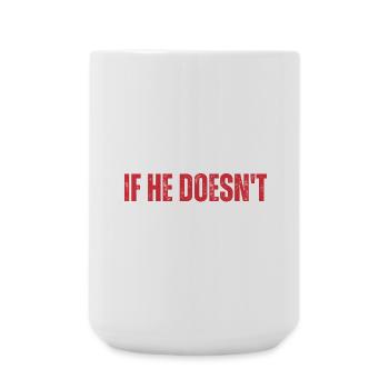 Opa weiß alles Zitat - Große Tasse 440 ml - Weiß - Vorne