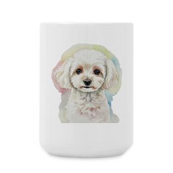 Aquarellstil Hundeporträt - Große Tasse 440 ml - Weiß - Vorne