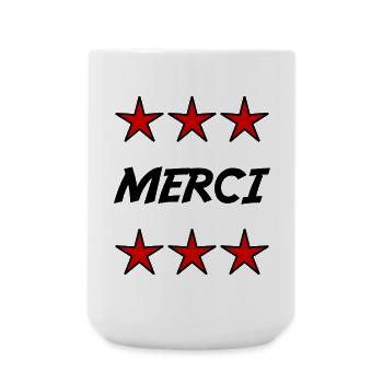 MERCI. MAÎTRESSE. MAÎTRE. MERCI MAÎTRESSE - Grande tasse 440 ml - blanc - Devant