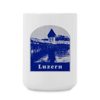 Lucerne Switzerland - Large Mug 440 ml - white - Front