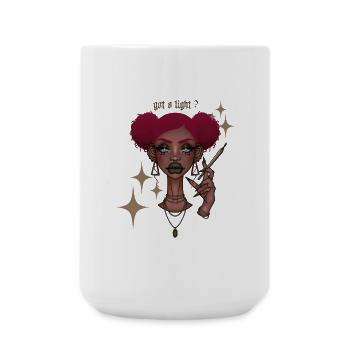 got a light? - Large Mug 440 ml - white - Front