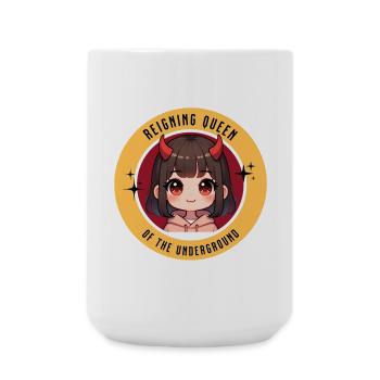 Cute Anime Little Devil Kawaii Queen Anime Style - Large Mug 440 ml - white - Front