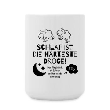 Schlaf - Große Tasse 440 ml - Weiß - Vorne