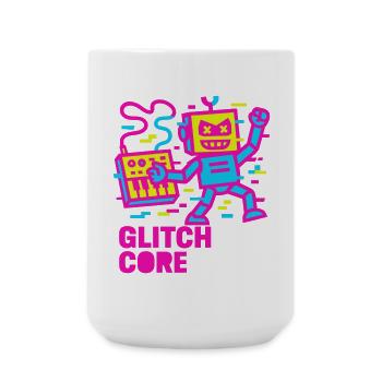 Glitchcore! - Große Tasse 440 ml - Weiß - Vorne