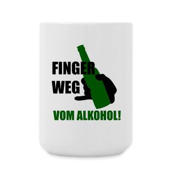 Finger weg vom Alkohol - Große Tasse 440 ml - Weiß - Vorne