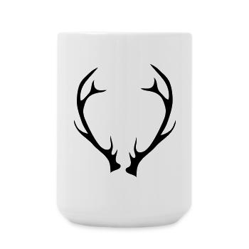 An antler - Large Mug 440 ml - white - Front
