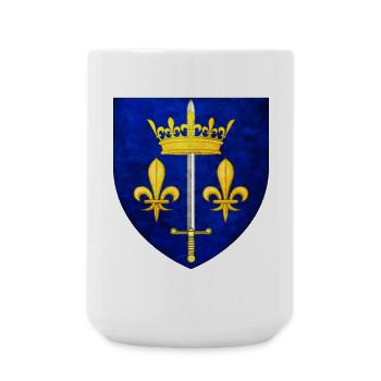Blason Jeanne D Arc - Grande tasse 440 ml - blanc - Devant
