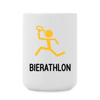 Bierathlon die Kneipentour - Große Tasse 440 ml - Weiß - Vorne
