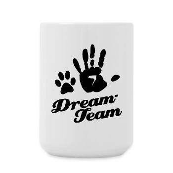 Dream-Team Dog Owner - Large Mug 440 ml - white - Front