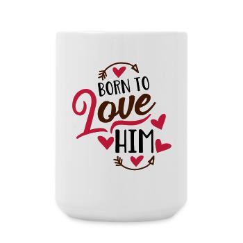 amour - Grande tasse 440 ml - blanc - Devant