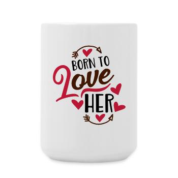 Liebe - Große Tasse 440 ml - Weiß - Vorne