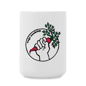 Vegan - Große Tasse 440 ml - Weiß - Vorne