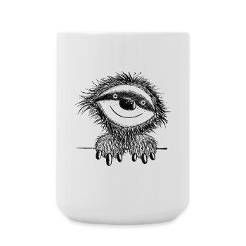 Witziges Kleines Faultier - Faultiere - Comic - Große Tasse 440 ml - Weiß - Vorne