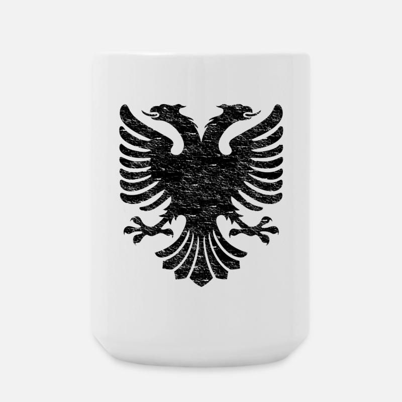 Albanian eagle double-headed eagle Shqiptar Albanian - Large Mug 440 ml - white