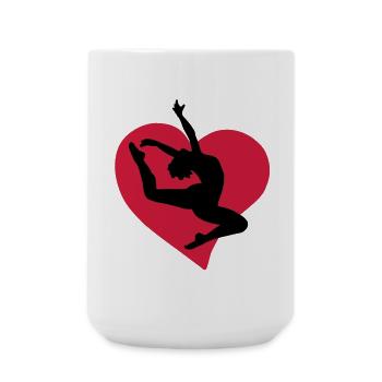 Dance heart - Large Mug 440 ml - white - Front