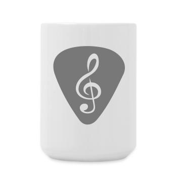 plektrum_notenschluessel - Large Mug 440 ml - white - Front