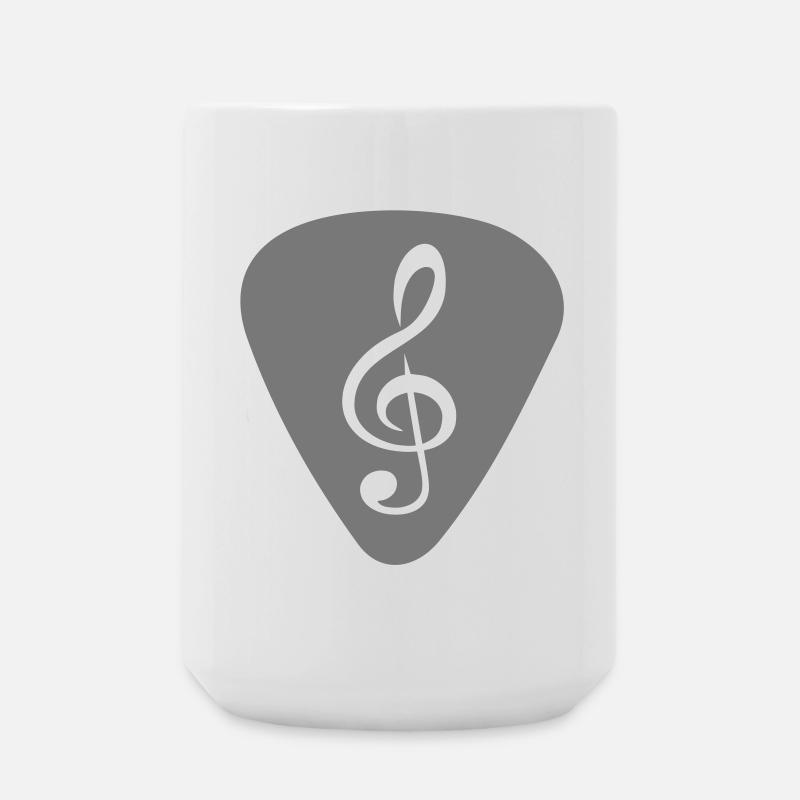 plektrum_notenschluessel - Große Tasse 440 ml - Weiß