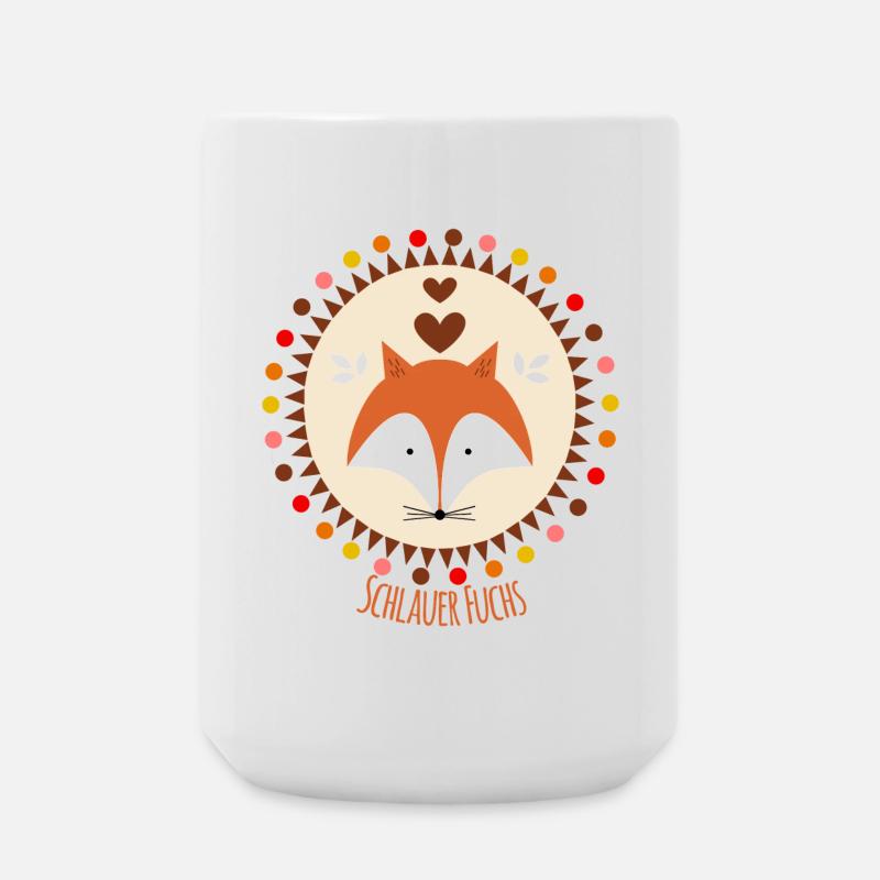 Schlauer Fuchs - Große Tasse 440 ml - Weiß