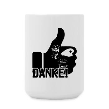 Danke Polizei Polizist Polizisten Spruch Geschenk - Große Tasse 440 ml - Weiß - Vorne
