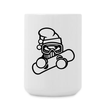 snowboarder schnee winter - Große Tasse 440 ml - Weiß - Vorne