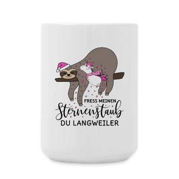 Sloth Unicorn Stardust Christmas Winter - Large Mug 440 ml - white - Front