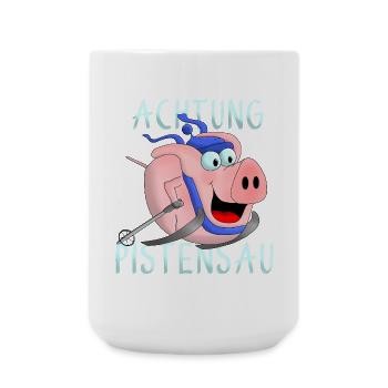 Attention à la piste - Grande tasse 440 ml - blanc - Devant
