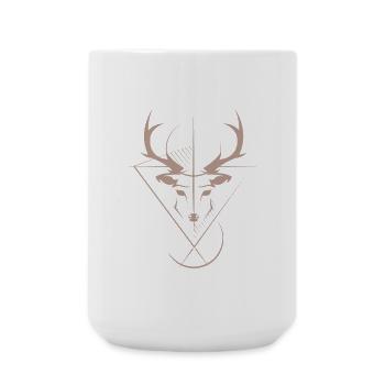Deer Elk Symbol Logo icon Graphic Animals Antlers - Large Mug 440 ml - white - Front