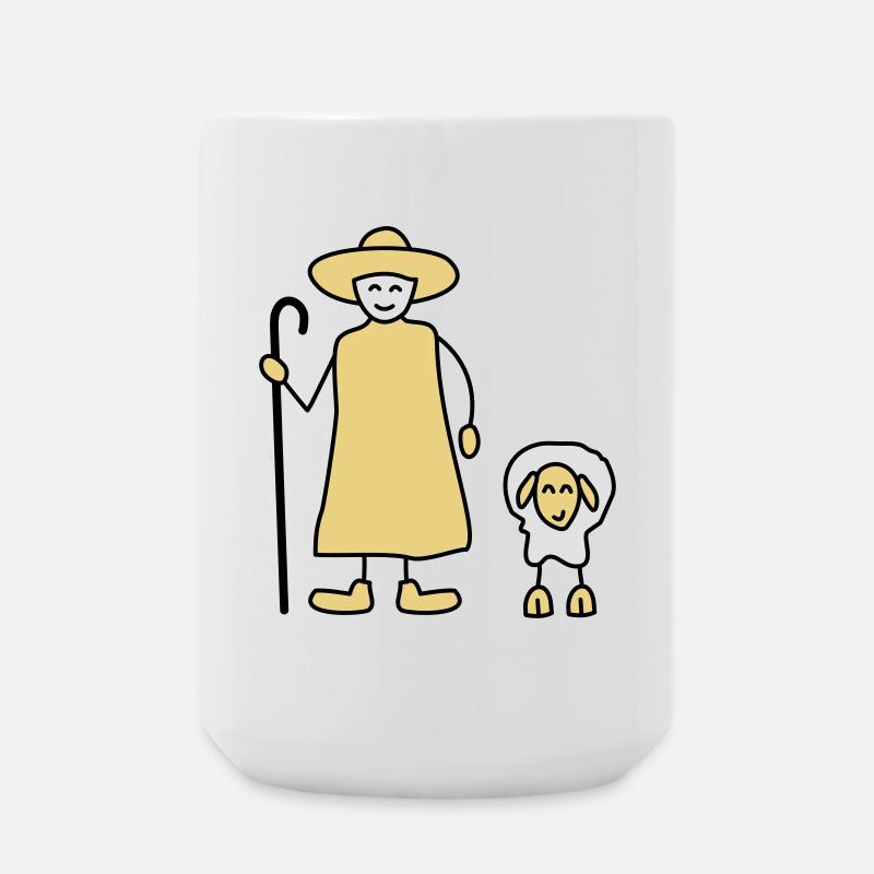 moutons - Grande tasse 440 ml - blanc