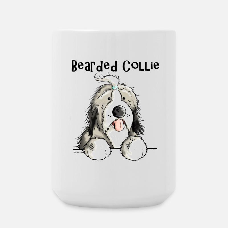 Sweet Bearded Collie - Large Mug 440 ml - white