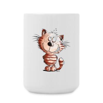 Little Naughty Cat I Cat Motif Comic Gift - Large Mug 440 ml - white - Front