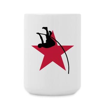 Stabhochsprung Stabhochsprunger Sport Sportler - Große Tasse 440 ml - Weiß - Vorne