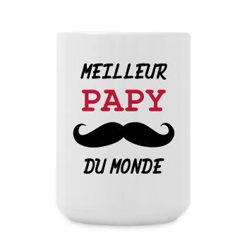 Papy - Famille - Bébé - Naissance - Enfant - Grande tasse 440 ml - blanc - Devant