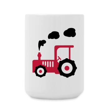 tracteur - Grande tasse 440 ml - blanc - Devant