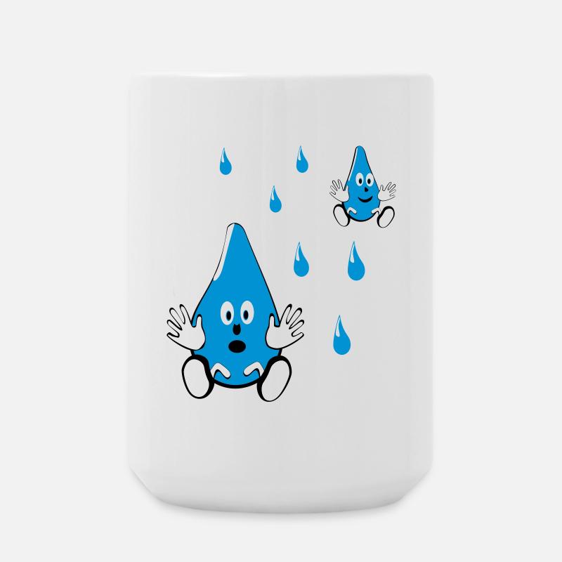 Kleine Wassertropfen Freunde - Große Tasse 440 ml - Weiß