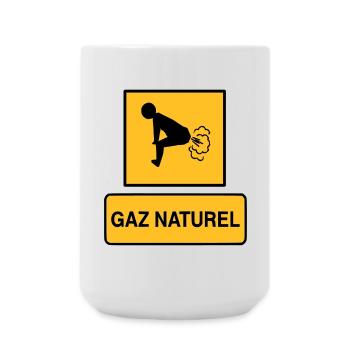 Gaz naturel - Grande tasse 440 ml - blanc - Devant
