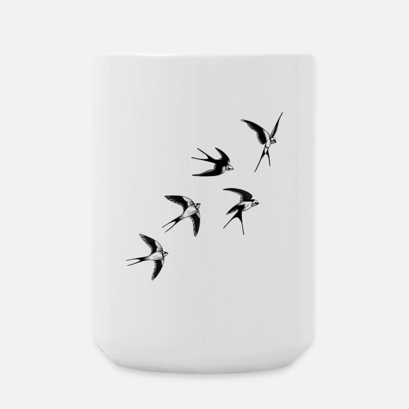 Vögel schwalben - Große Tasse 440 ml - Weiß