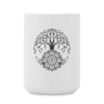 Arbre de vie celtique - Grande tasse 440 ml - blanc - Devant