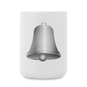 grande cloche d'église ou cloches argentées - Grande tasse 440 ml - blanc - Devant