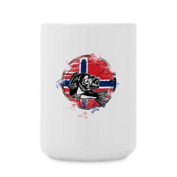 Pêche en Norvège - Grande tasse 440 ml - blanc - Devant