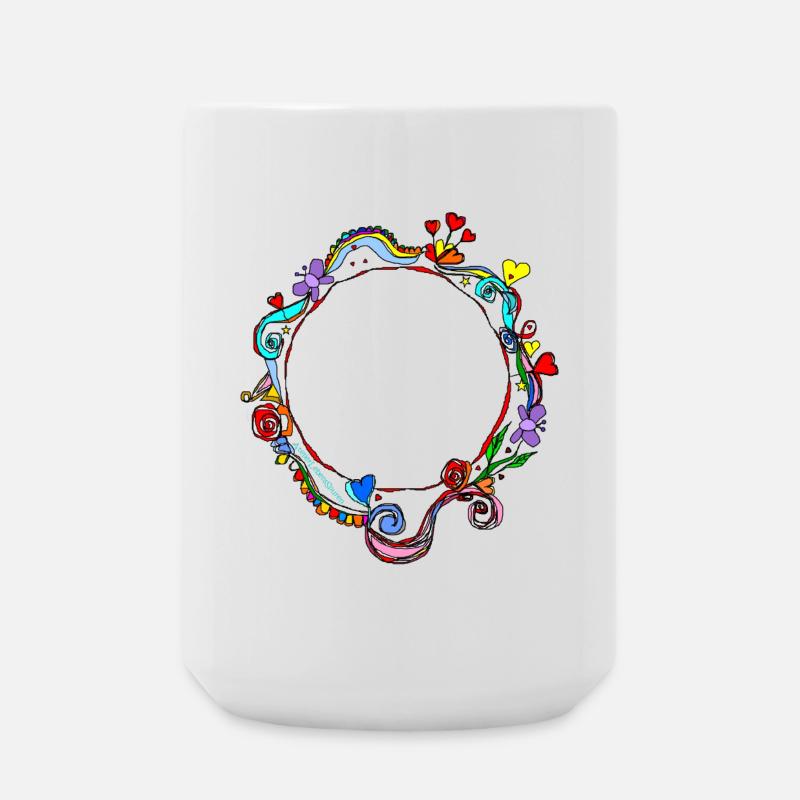 Heart Circle - Large Mug 440 ml - white